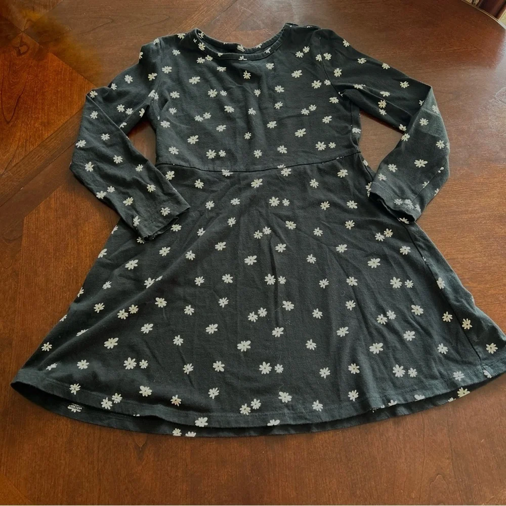 GAP | Floral Long Sleeve Black Dress